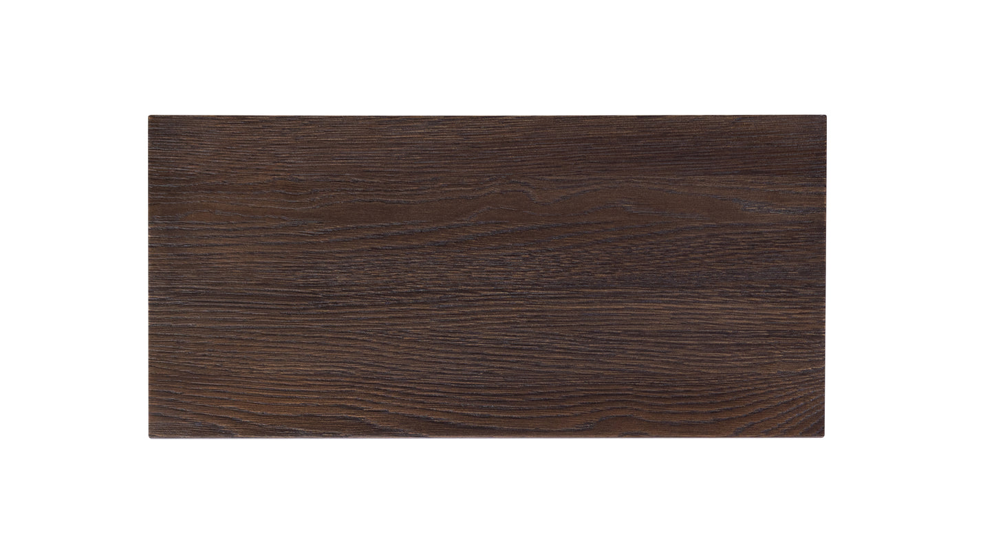 84x40" Oak La Jolla Dining Table, Brushed-textured Cocoa finish