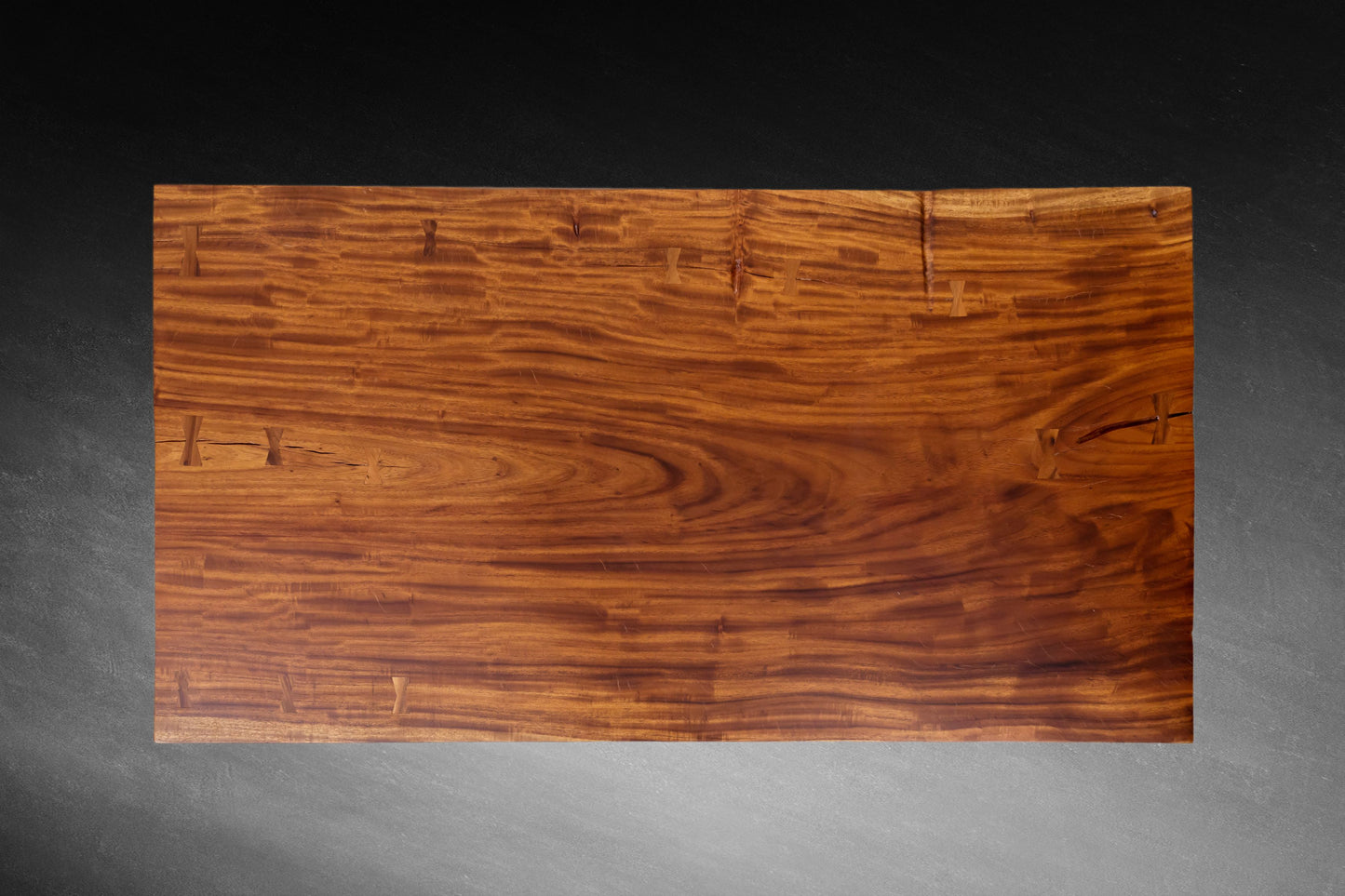 Acacia Slab 71x39" Mission Edge, Smooth-Texture Milk Chocolate Finish