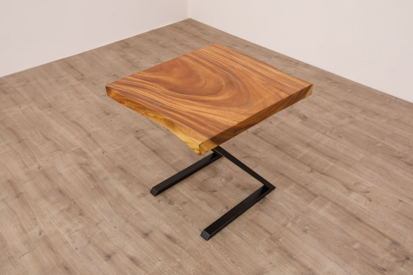 30x30" Acacia Live Edge Side Table, Smooth-Texture Natural Finish