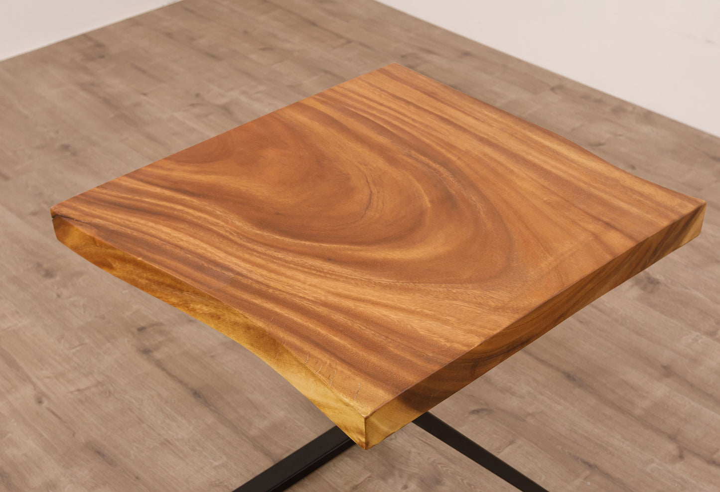30x30" Acacia Live Edge Side Table, Smooth-Texture Natural Finish