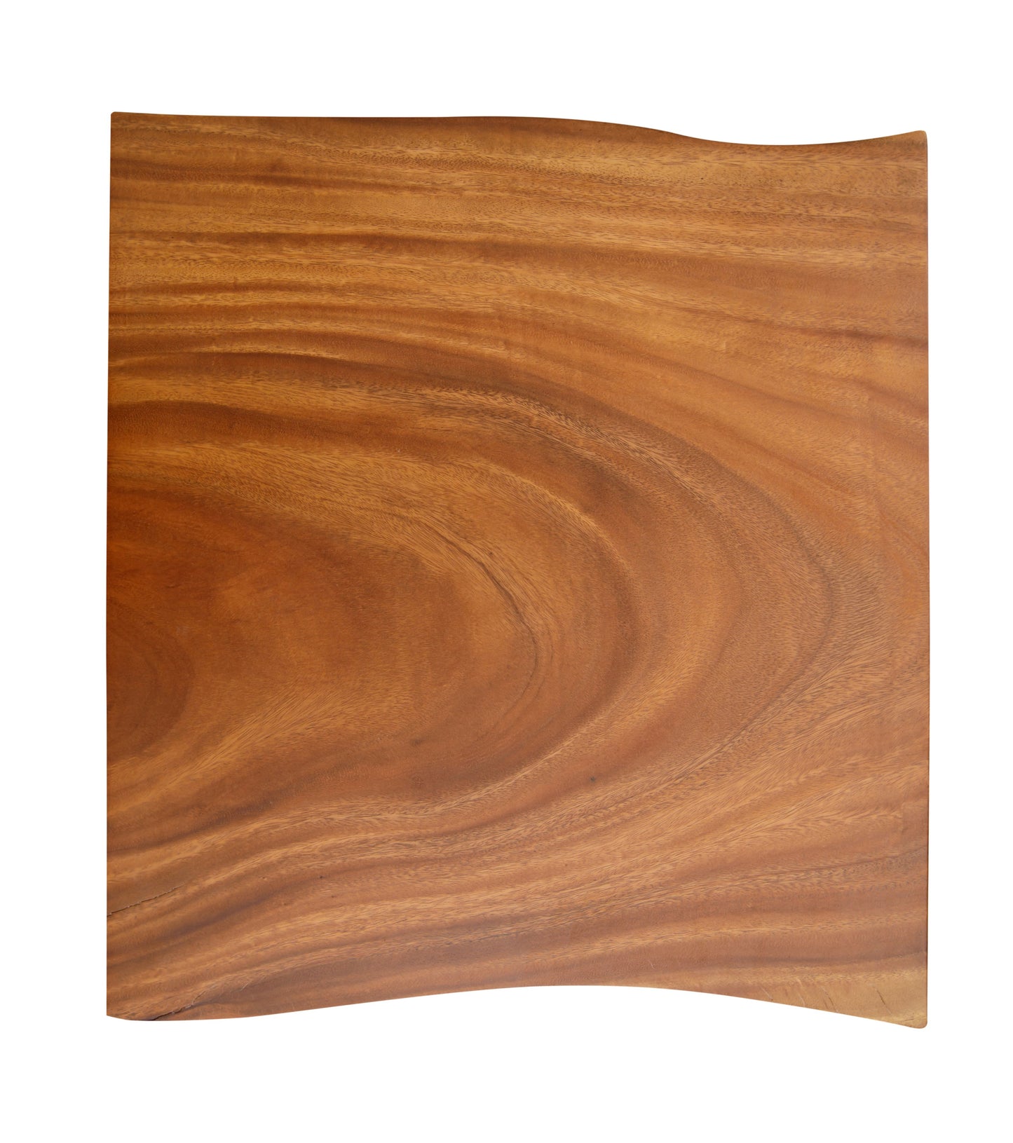 30x30" Acacia Live Edge Side Table, Smooth-Texture Natural Finish