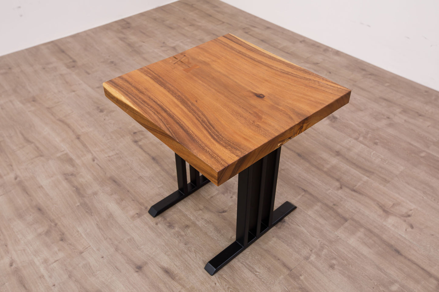 30x30" Acacia Mission Edge Side Table, Smooth-Texture Natural Finish