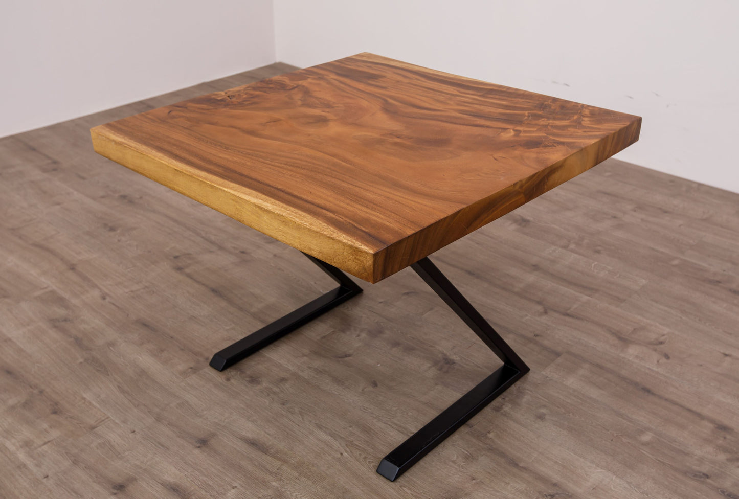 30x30" Acacia Mission Edge Side Table, Smooth-Texture Natural Finish