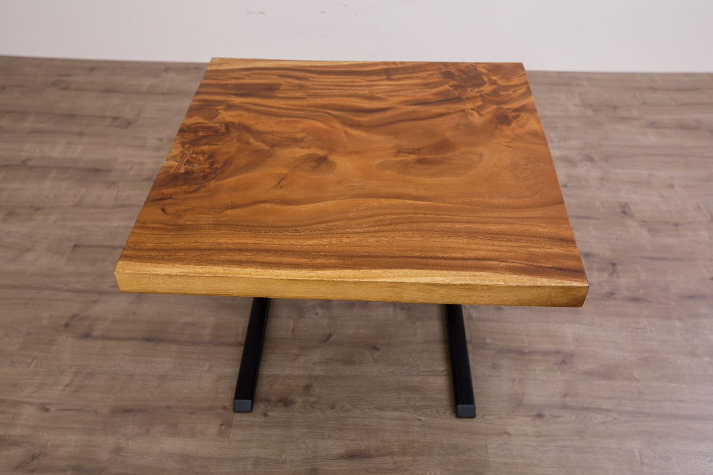30x30" Acacia Mission Edge Side Table, Smooth-Texture Natural Finish
