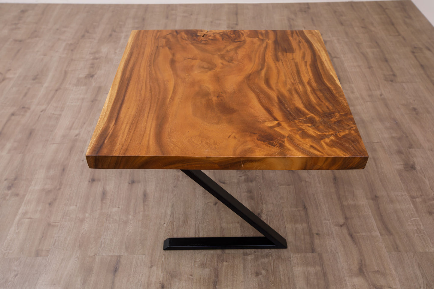30x30" Acacia Mission Edge Side Table, Smooth-Texture Natural Finish