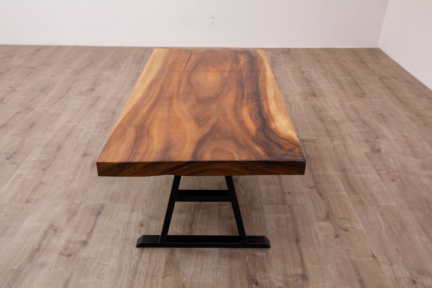 48x30" Acacia Mission Edge Coffee Table, Smooth-Texture Natural Finish