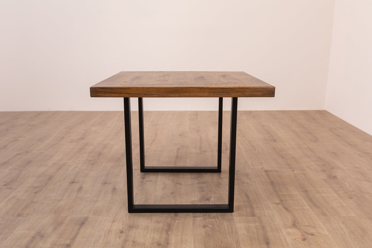 30x30" Teak Mission Edge Side Table, Organic-Texture Cocoa Finish