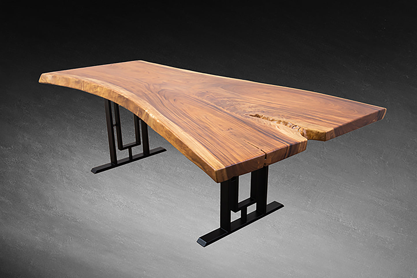Acacia Slab 97x41" Live Edge, Smooth-Texture Natural Finish