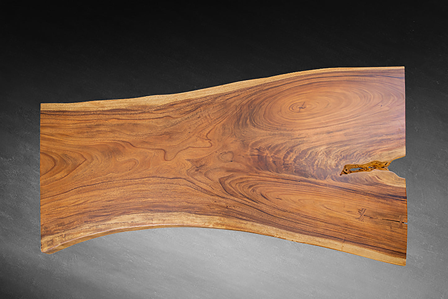 Acacia Slab 97x41" Live Edge, Smooth-Texture Natural Finish
