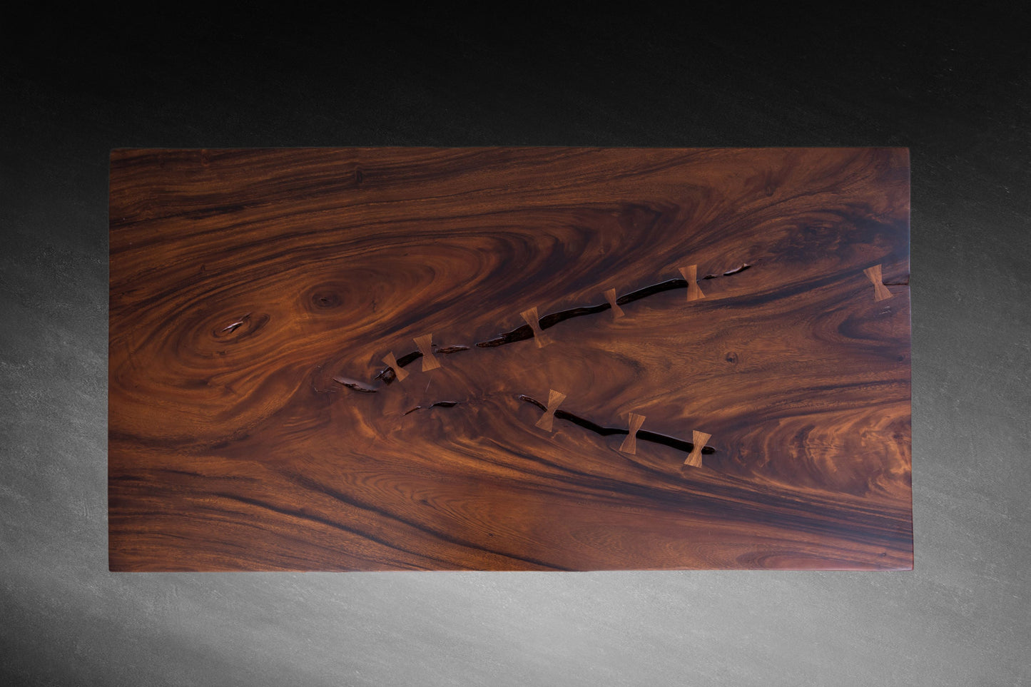 Acacia Slab 71x39" Mission Edge, Smooth-Texture Milk Chocolate Finish