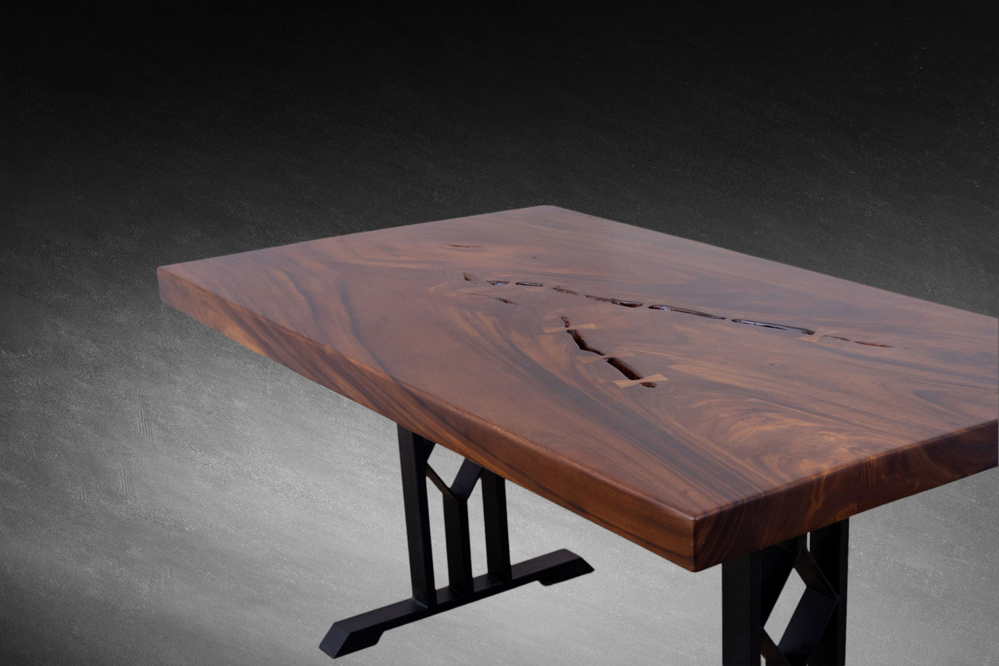 Acacia Slab 71x39" Mission Edge, Smooth-Texture Milk Chocolate Finish