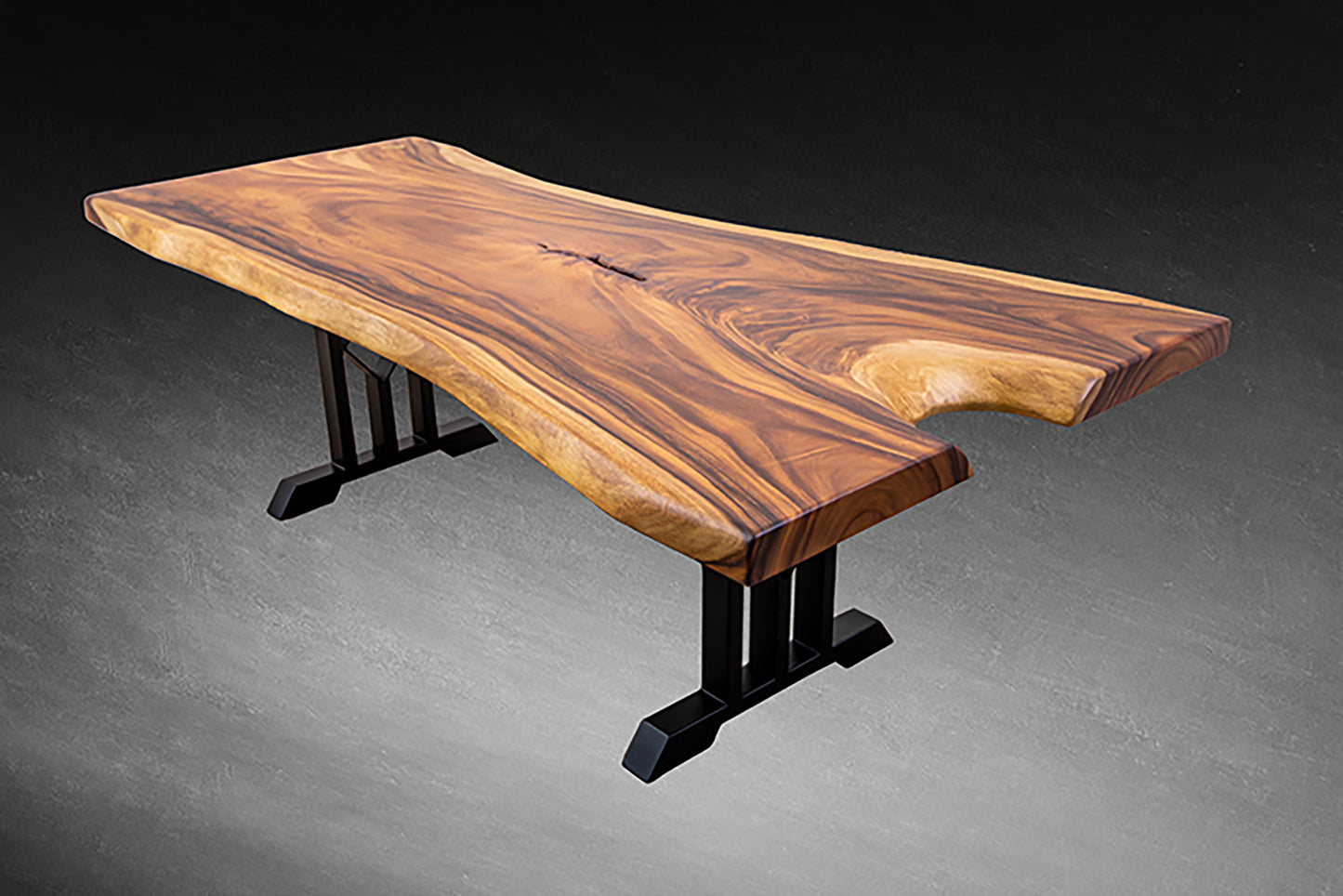 Acacia Slab 97x47" Live Edge, Smooth-Texture Natural Finish