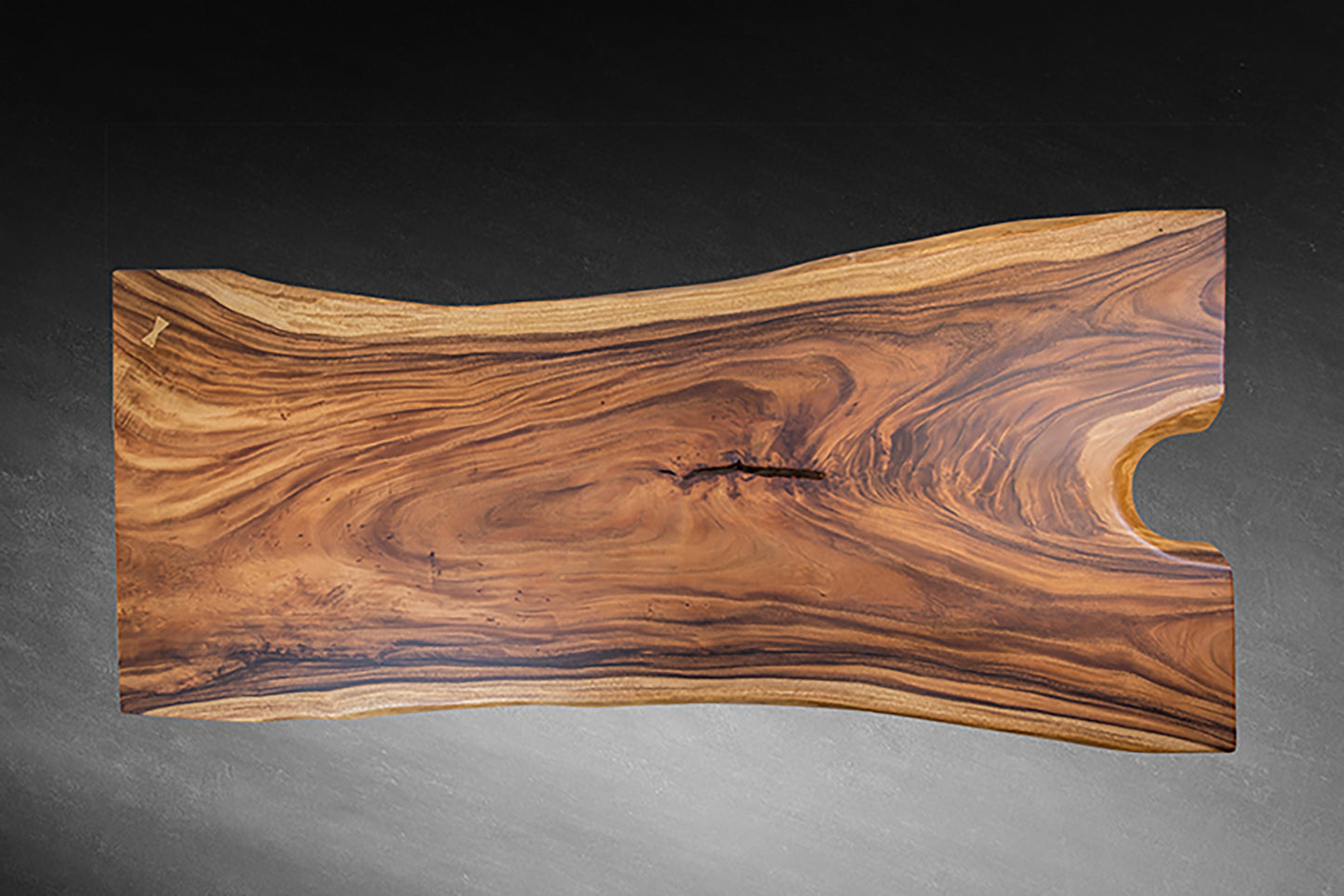 Acacia Slab 97x47" Live Edge, Smooth-Texture Natural Finish