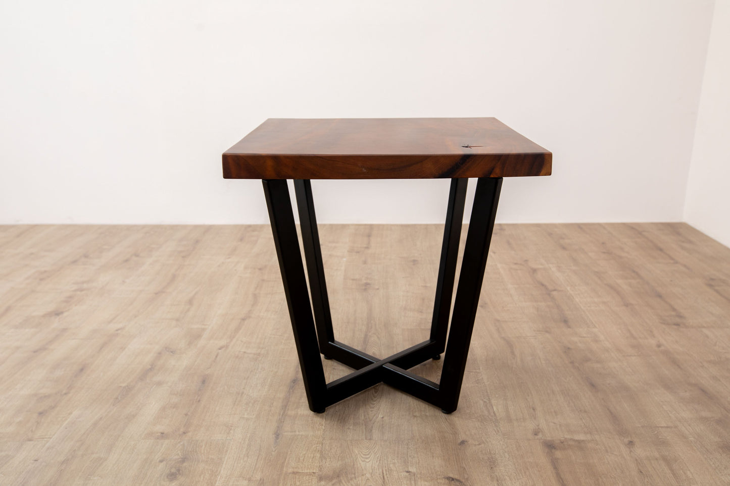 24x24" Acacia Mission Edge Box Leg, Smooth-Texture Milk Chocolate Finish