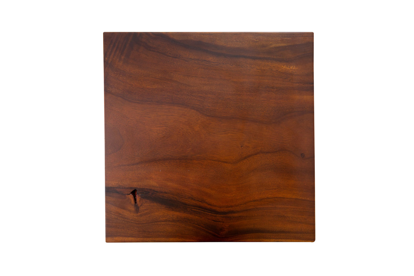 24x24" Acacia Mission Edge Box Leg, Smooth-Texture Milk Chocolate Finish