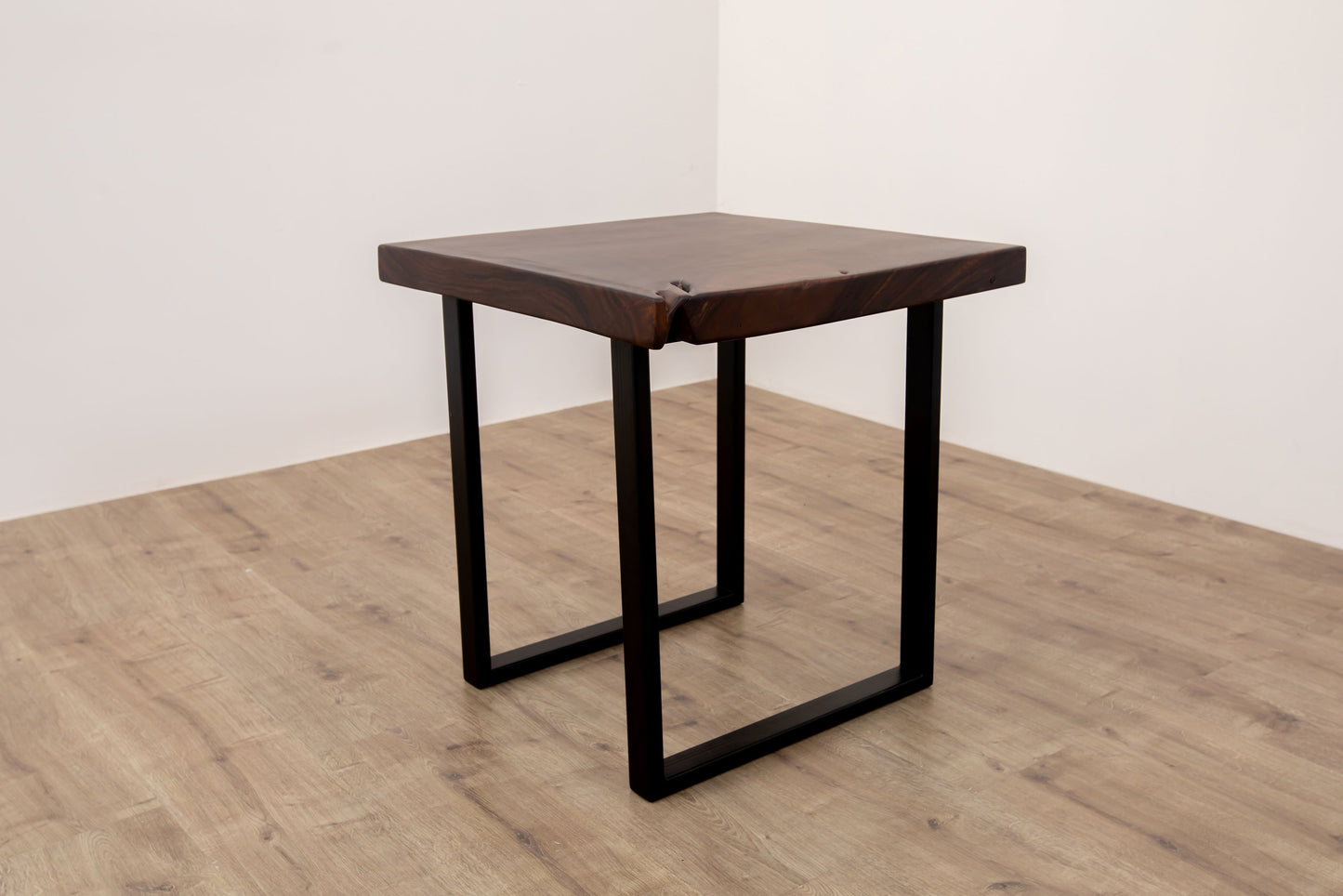 24x24" Acacia Mission Edge Square Leg, Smooth-Texture Dark Chocolate Finish