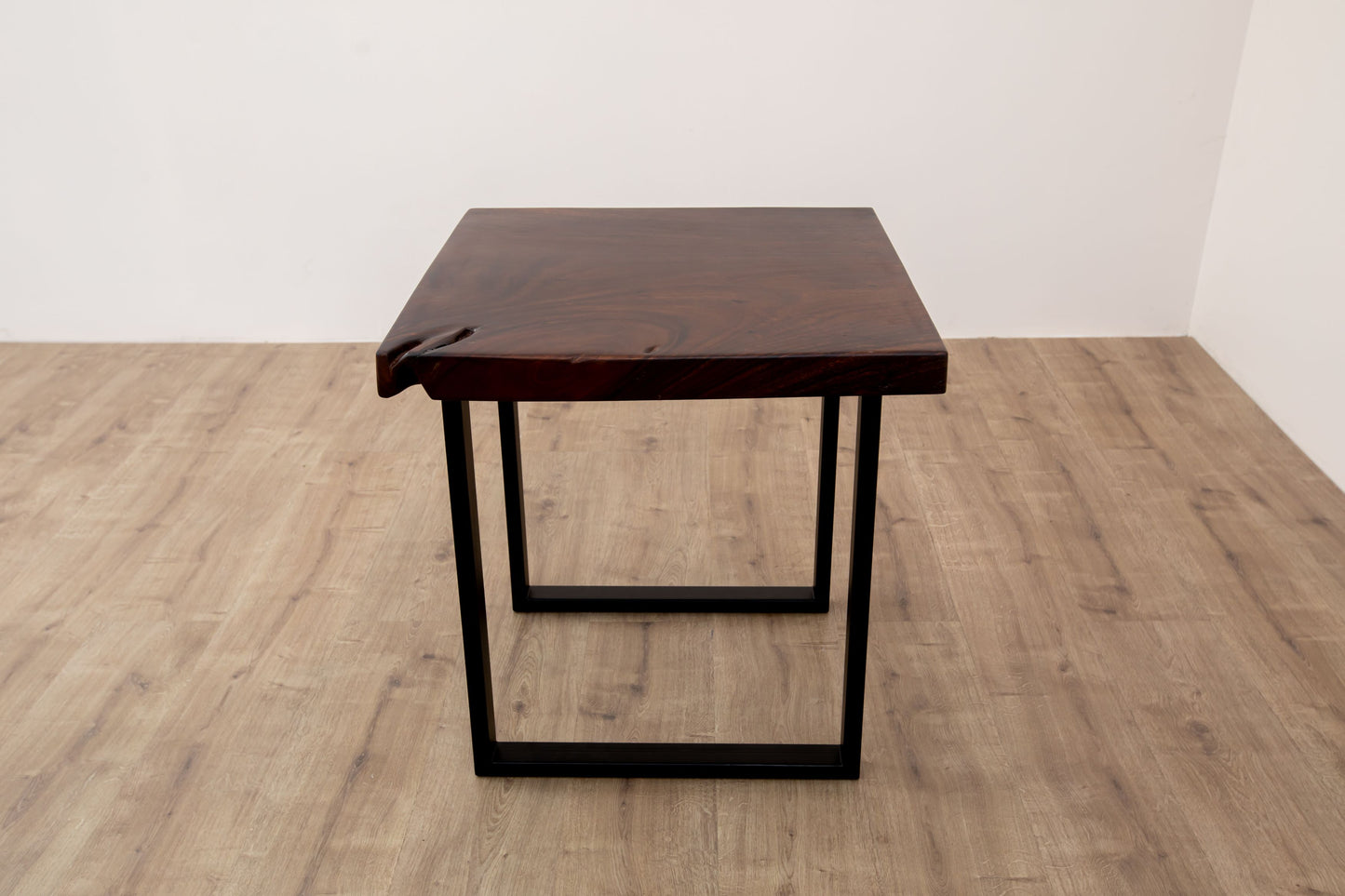 24x24" Acacia Mission Edge Square Leg, Smooth-Texture Dark Chocolate Finish
