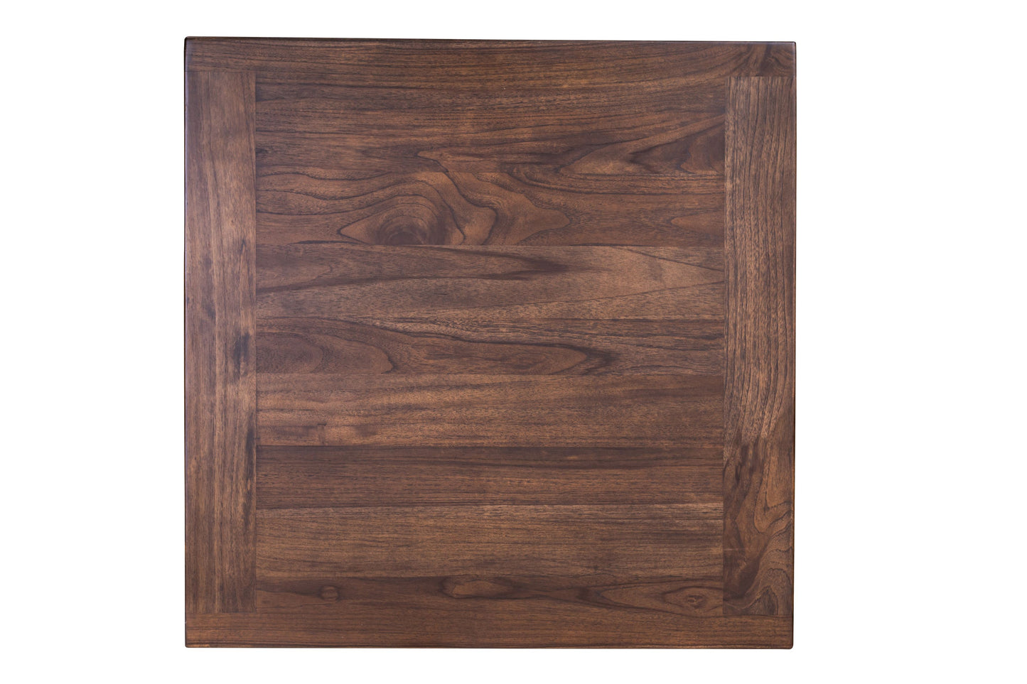 30x30" Teak Mission Edge Side Table, Smooth-Texture Cocoa Finish