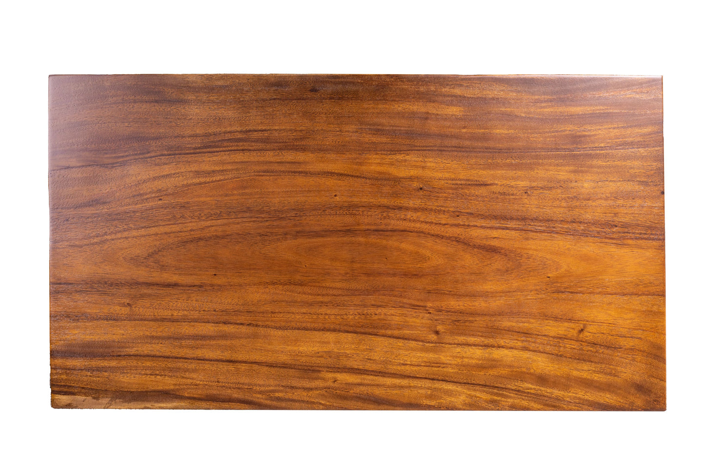 55x30" Acacia Mission Edge Coffee Table, Smooth-Texture Milk Chocolate Finish