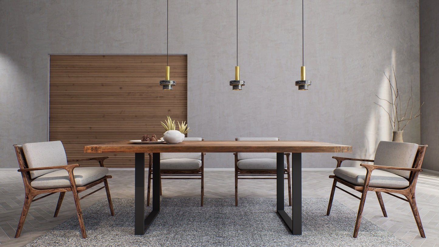 Teak Dining Table 72x38" Smooth Autumn Finish