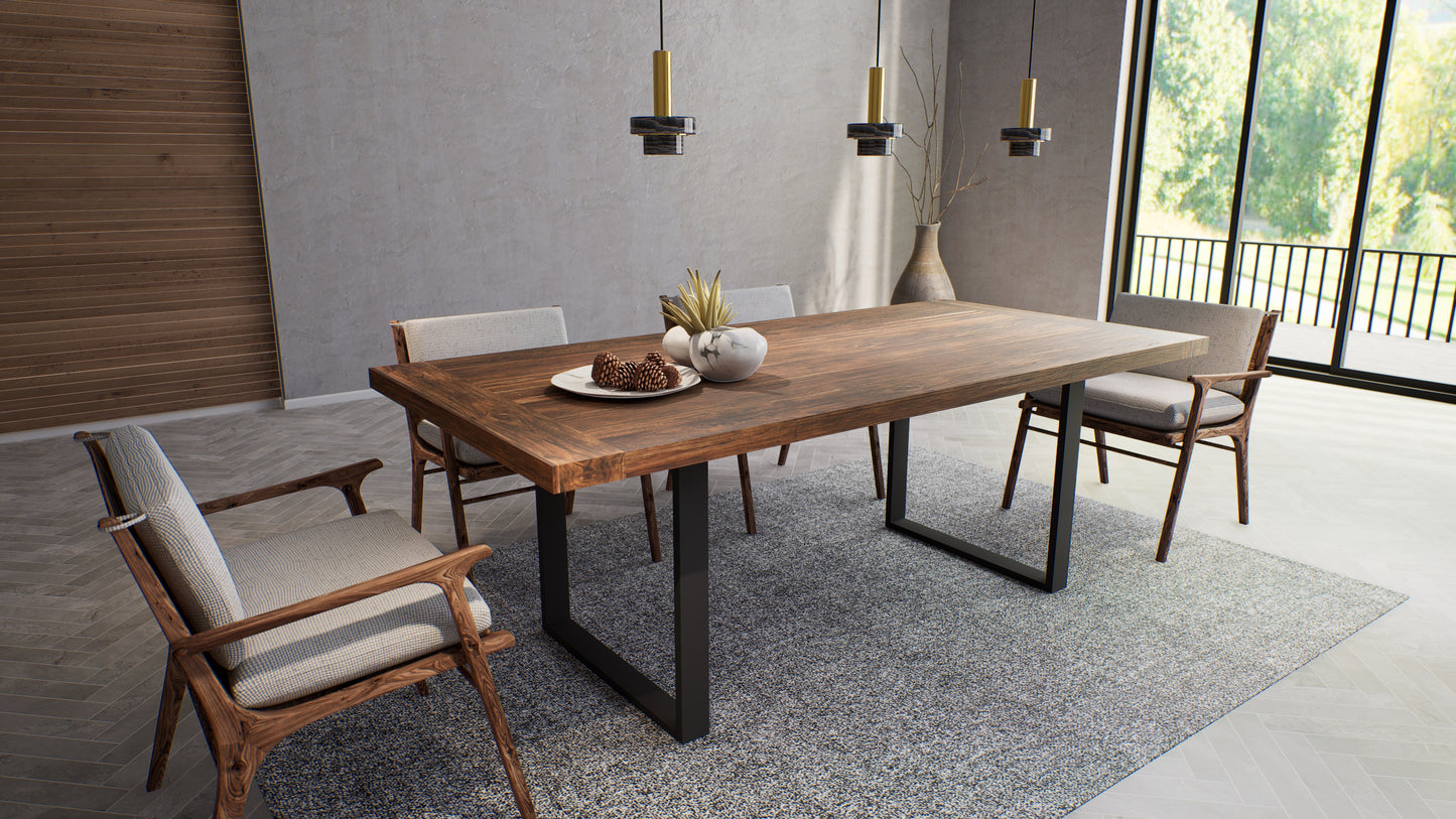 Teak Dining Table 72x38" Smooth Autumn Finish