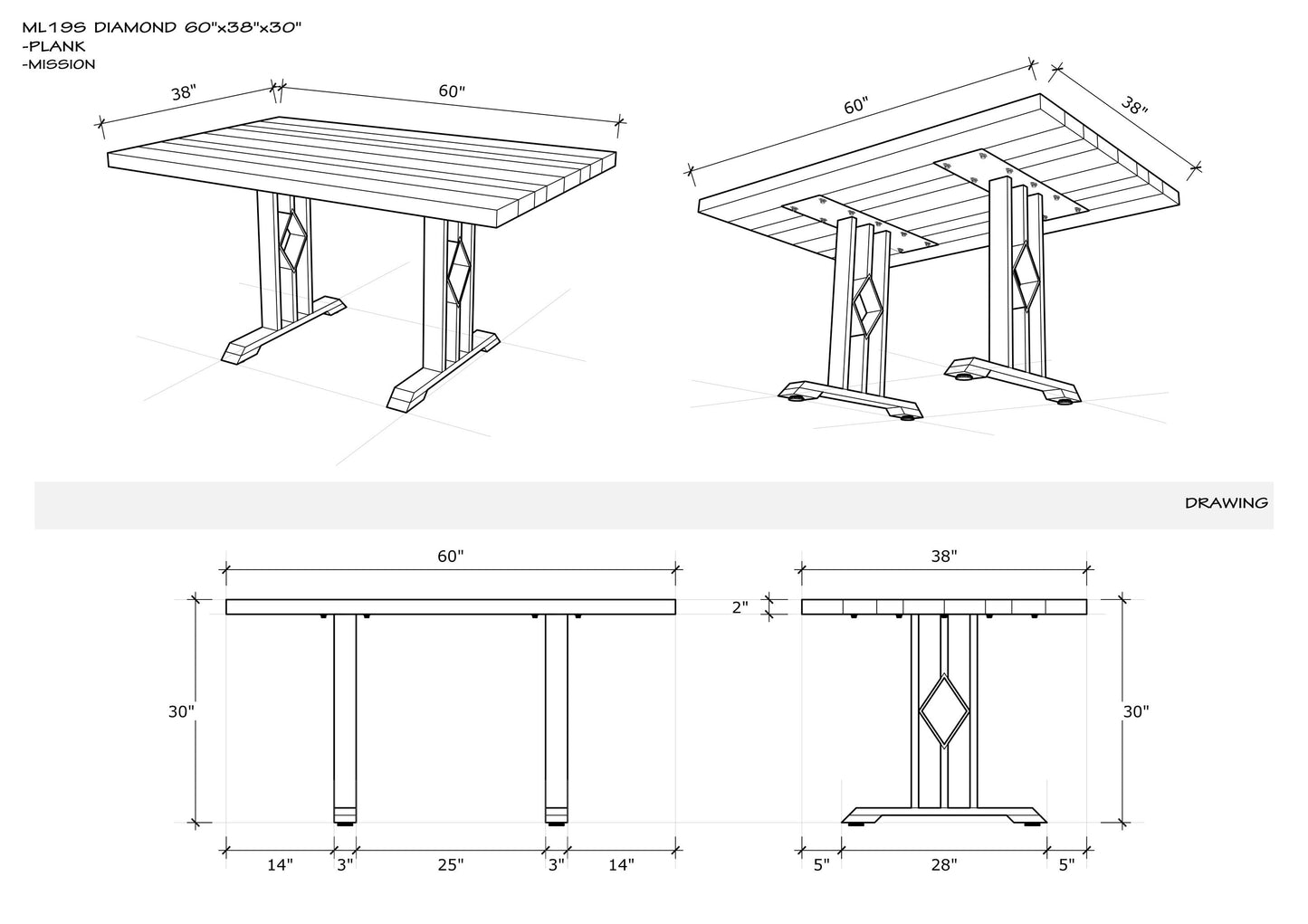 Teak Dining Table Live Edge 60x38" Brushed-textured, Cocoa Finish