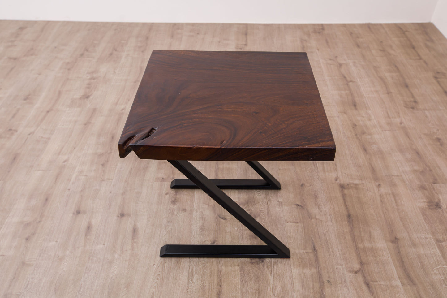 30x30" Acacia Mission Edge Side Table, Smooth-Texture Dark Chocolate Finish