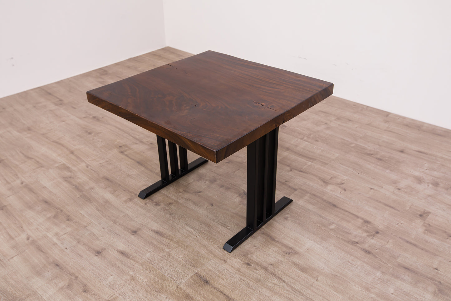 30x30" Acacia Mission Edge Side Table, Smooth-Texture Dark Chocolate Finish