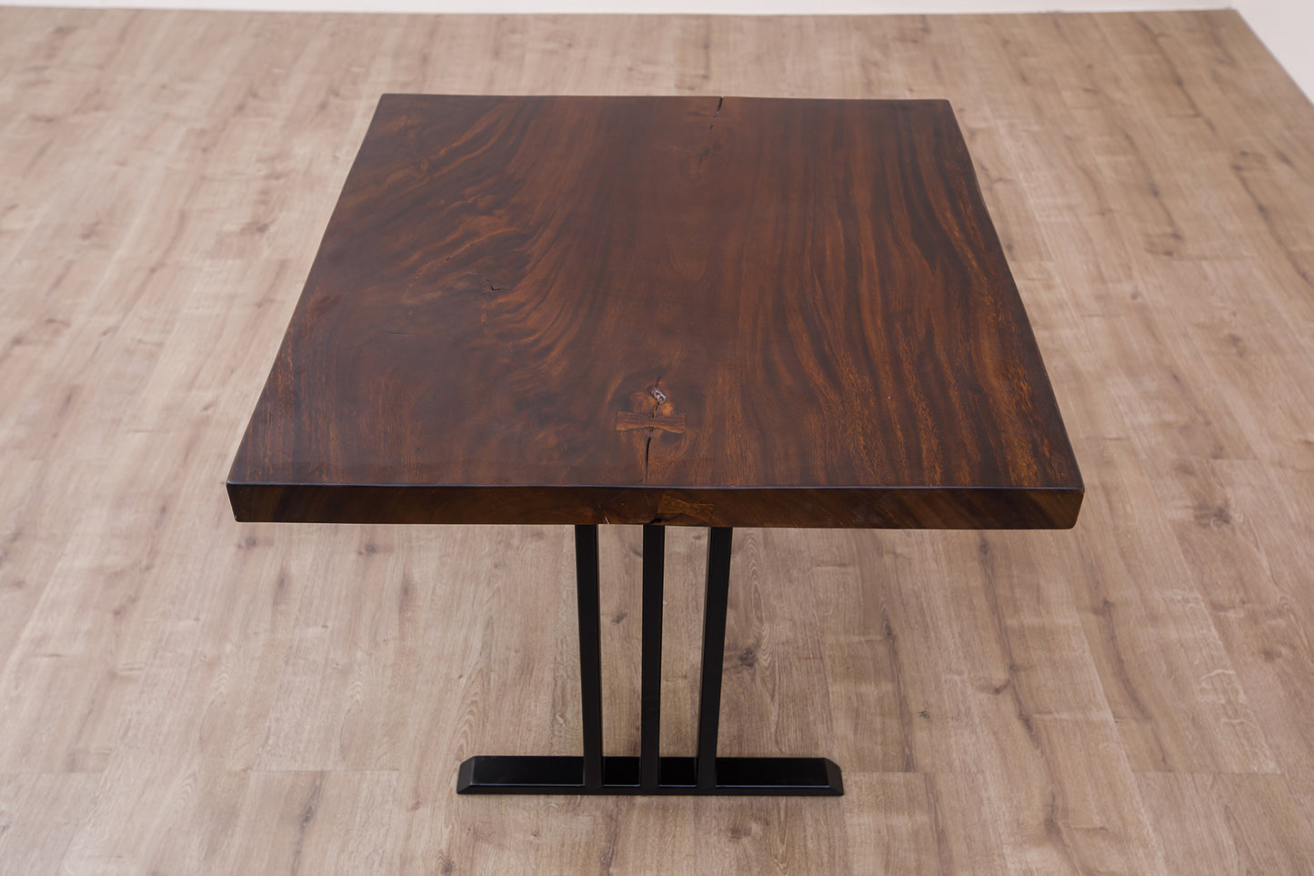 30x30" Acacia Mission Edge Side Table, Smooth-Texture Dark Chocolate Finish