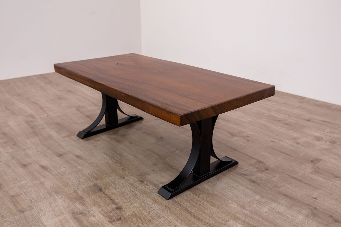 48x30" Acacia Mission Edge Coffee Table, Smooth-Texture Milk Chocolate Finish