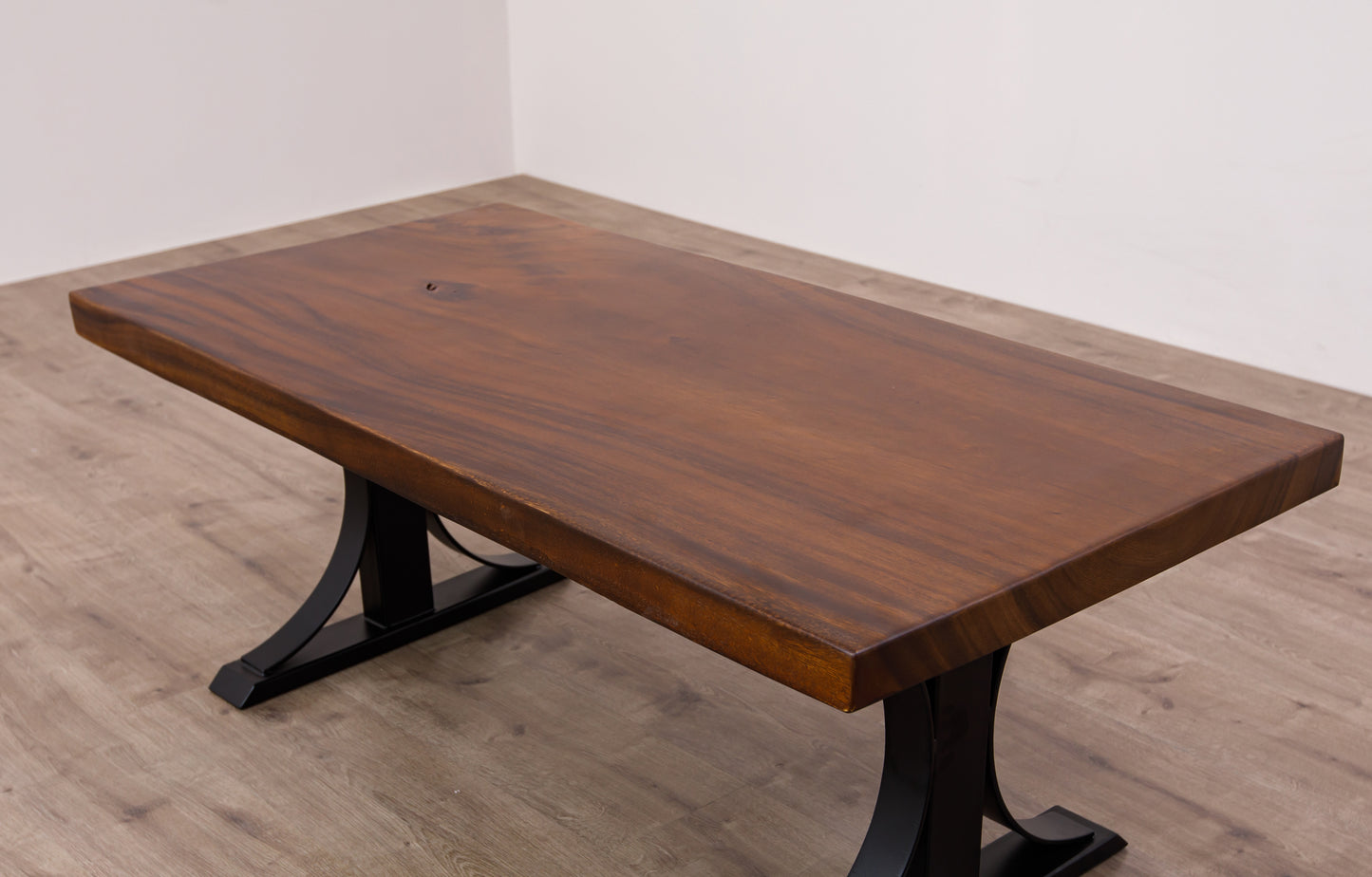 48x30" Acacia Mission Edge Coffee Table, Smooth-Texture Milk Chocolate Finish