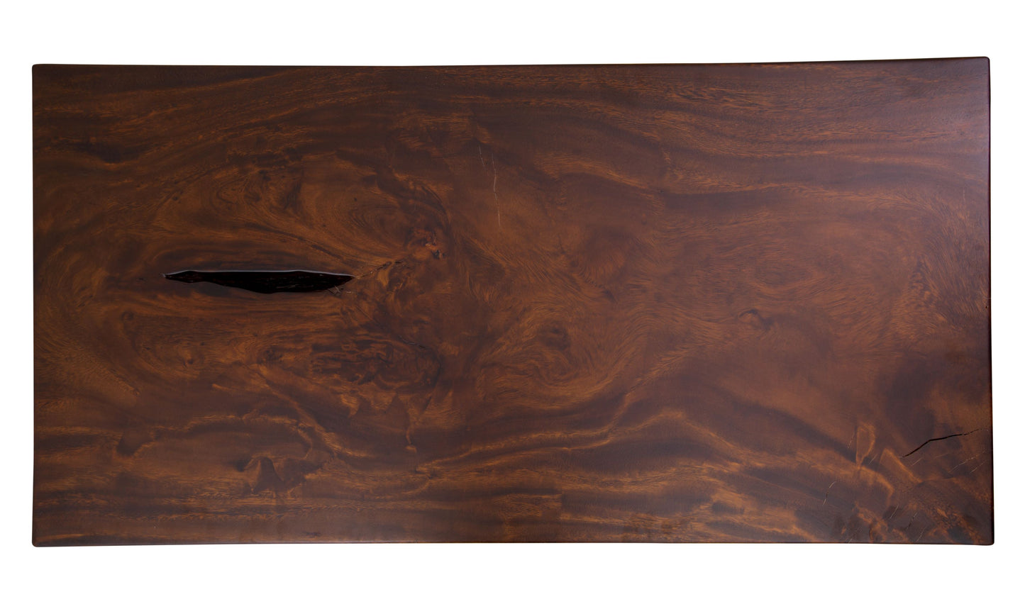 48x30" Acacia Mission Edge Coffee Table, Smooth-Texture Dark Chocolate Finish
