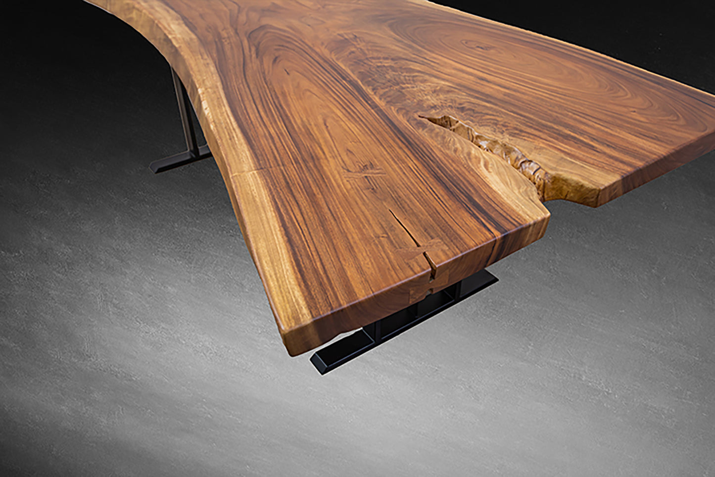 Acacia Slab 97x41" Live Edge, Smooth-Texture Natural Finish
