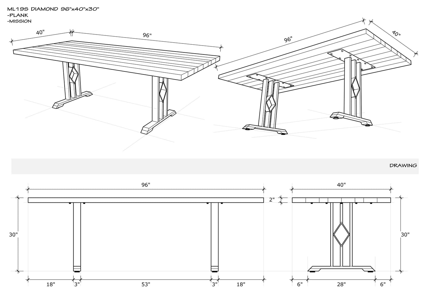 Teak Dining Table Live Edge 96x40" Brushed-textured, Cocoa Finish